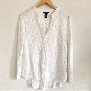 H&M black and white arrow print blouse